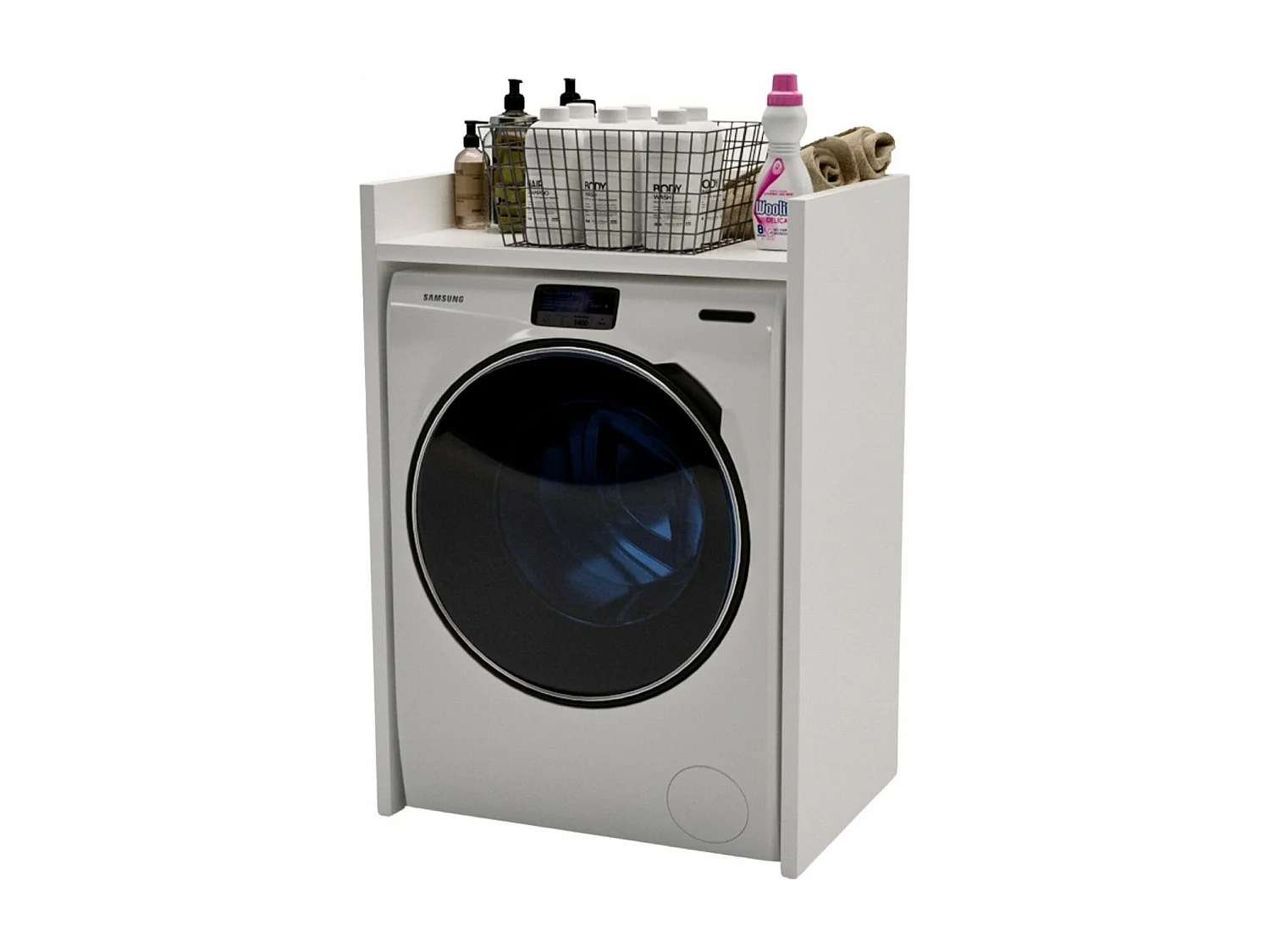 Waschmaschinenumbauschrank RAUMHIRSCH Waschmaschinenschrank für Waschmaschine & Wäschetrockner
