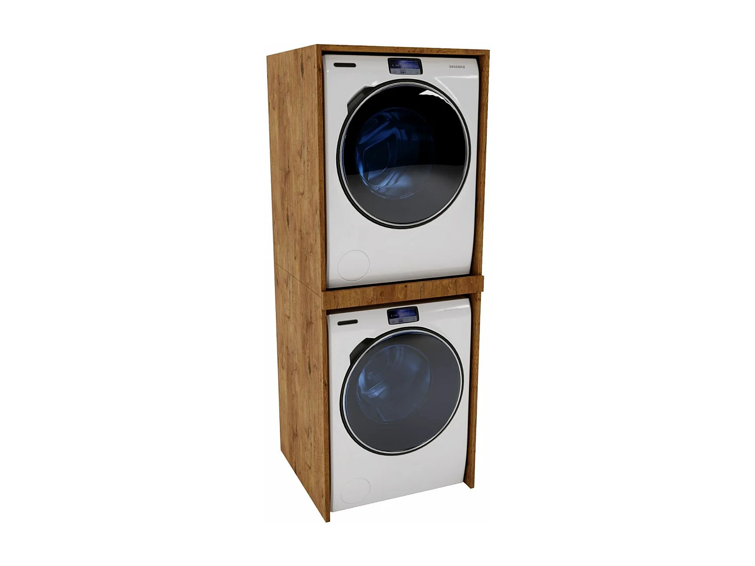 Waschmaschinenumbauschrank RAUMHIRSCH Waschmaschinenschrank für Waschmaschine & Wäschetrockner