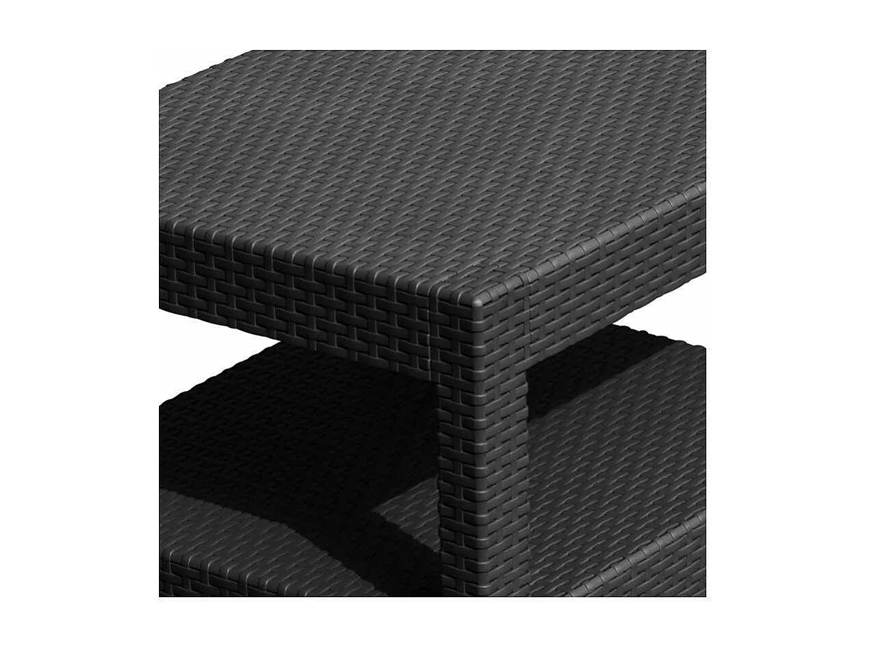 Conjunto de jardín Grand Soleil Sorrento Poliratán mesa sofá sillones Exterior 4 plazas - Negro