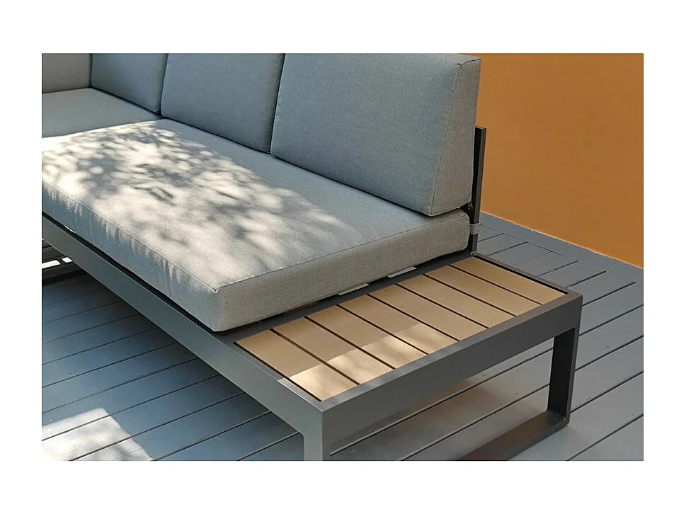Garten Lounge Outdoor Ecksofa 3 + 2 Sitzer Couchtisch Eysha