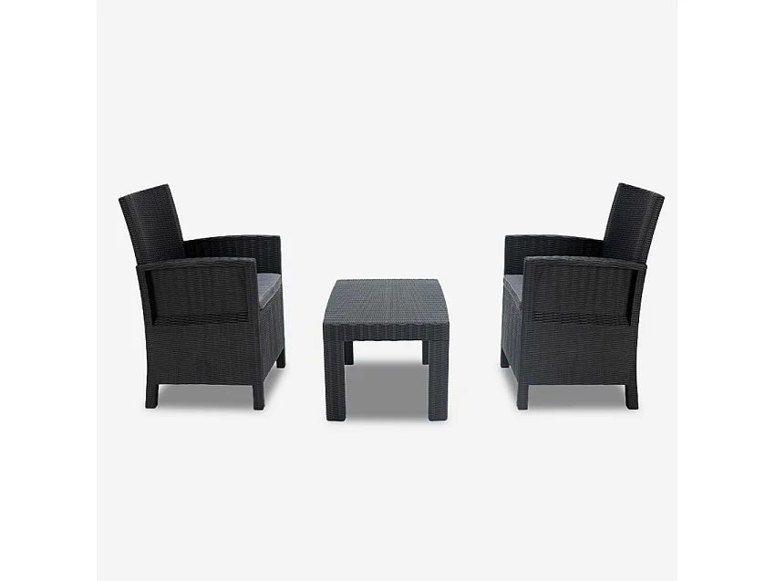 Set Gartenmöbel 2 Sessel Kissen und  Tisch Tropea Grand Soleil