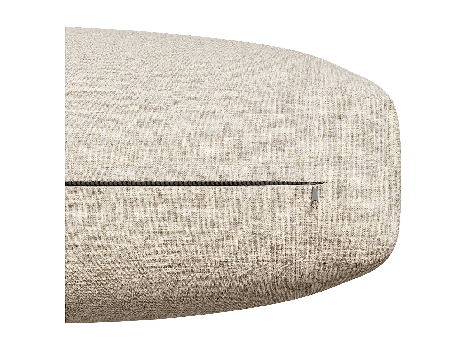 Ensemble de salon de jardin en fer galvanisé et corde - canapé, 2 fauteuils et 2 tables gigognes - Beige