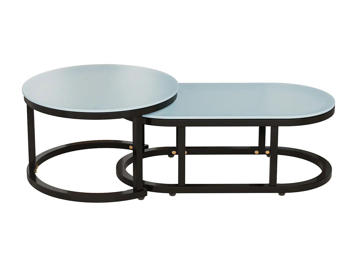 Ensemble de salon de jardin en fer galvanisé et corde - canapé, 2 fauteuils et 2 tables gigognes - Beige