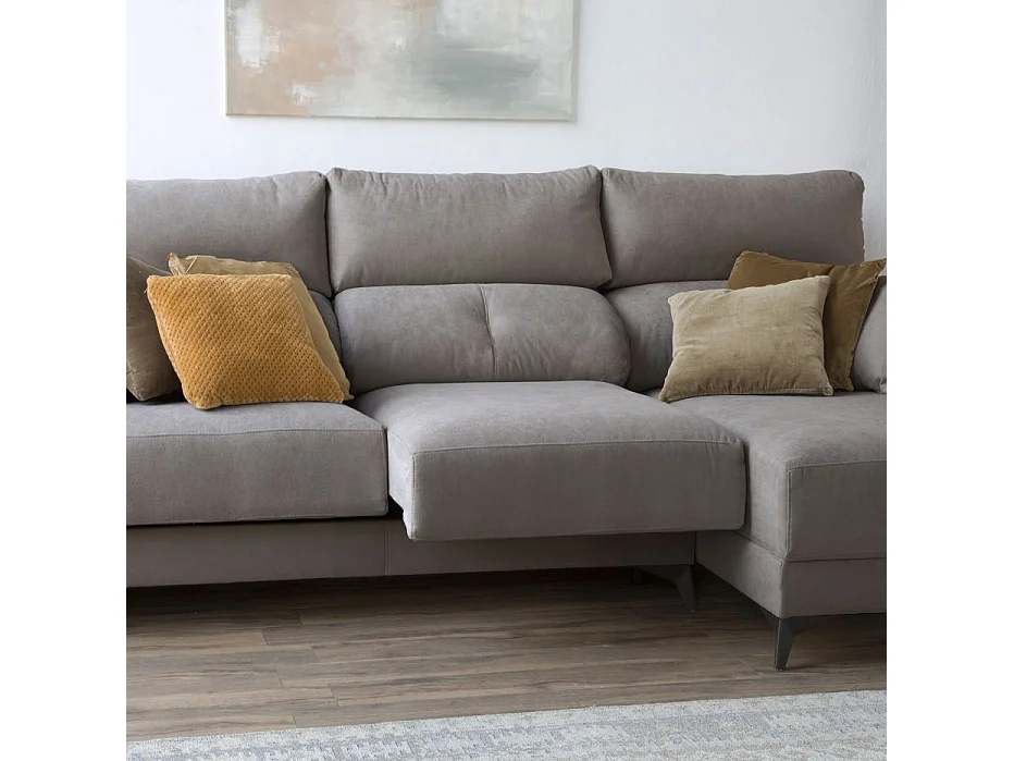 Canapé d'angle textile Gris (406) 280x105