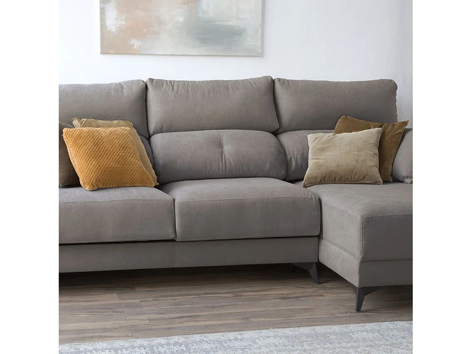 Canapé d'angle textile Gris (406) 280x105