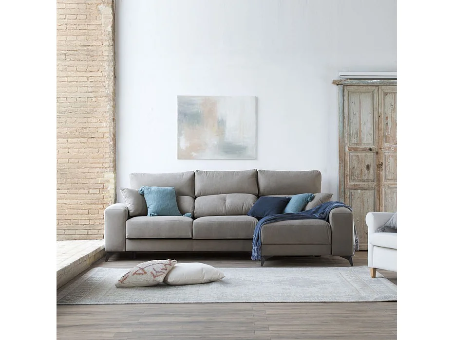 Canapé d'angle textile Gris (406) 280x105