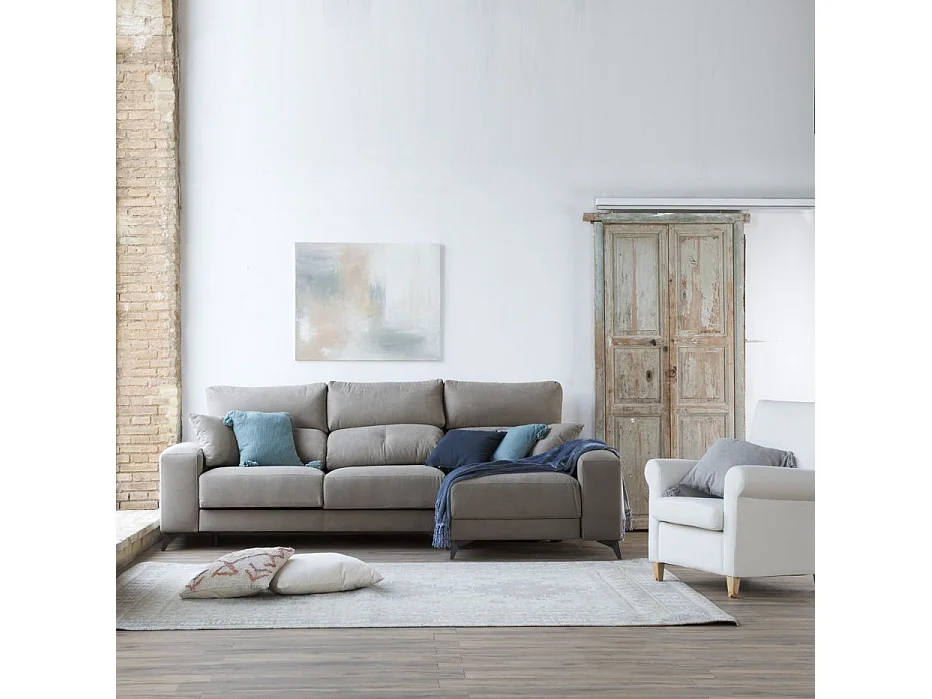 Canapé d'angle textile Gris (406) 280x105