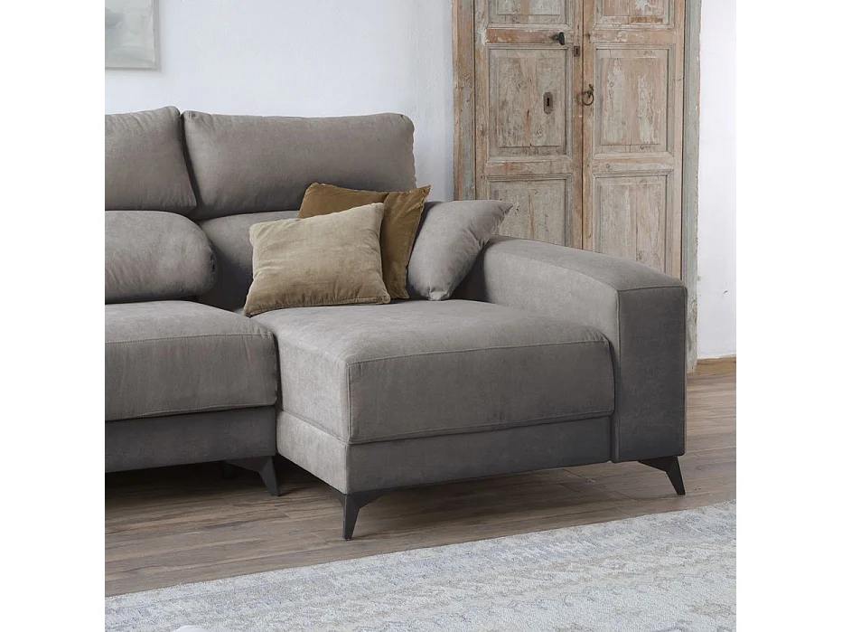 Canapé d'angle textile Gris (406) 280x105