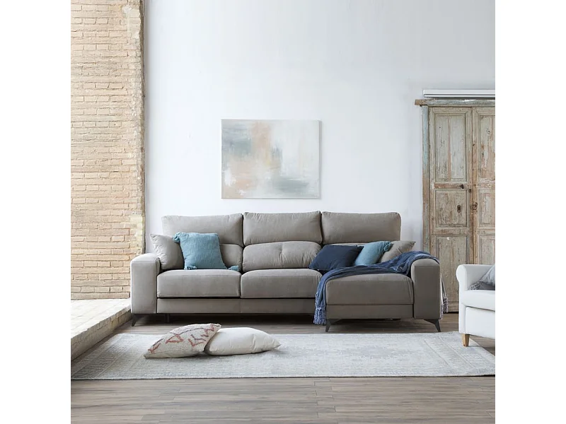 Canapé d'angle textile Gris (406) 280x105