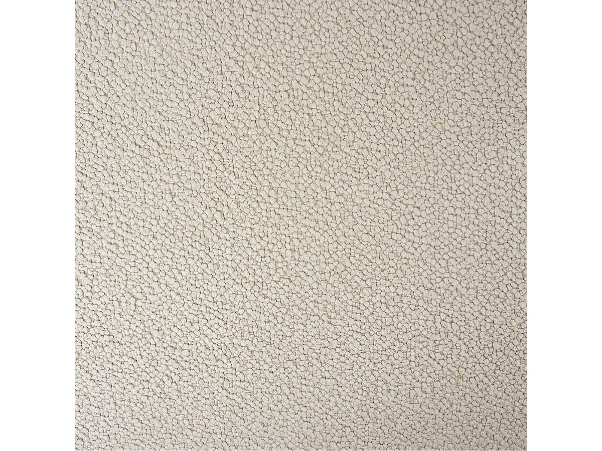 AVALON - Canapé Fixe 2,5 Places Tissu Bouclettes Beige Clair