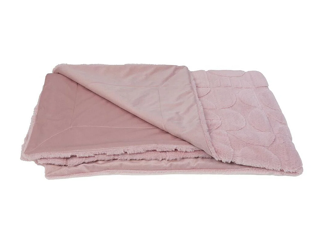 Plaid mae vieux rose 130x170 cm