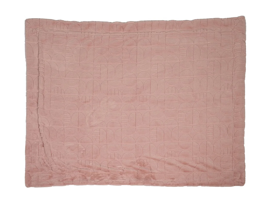 Plaid mae vieux rose 130x170 cm
