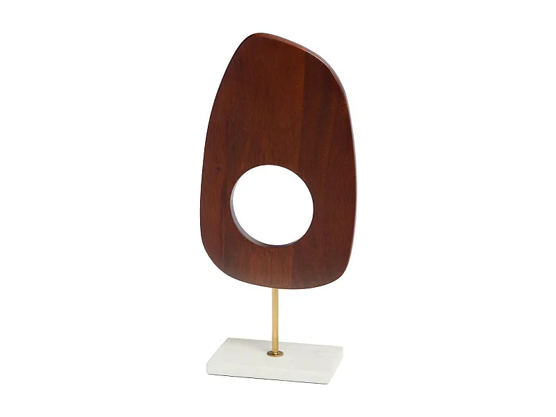 Décoration à poser en bois et en marbre