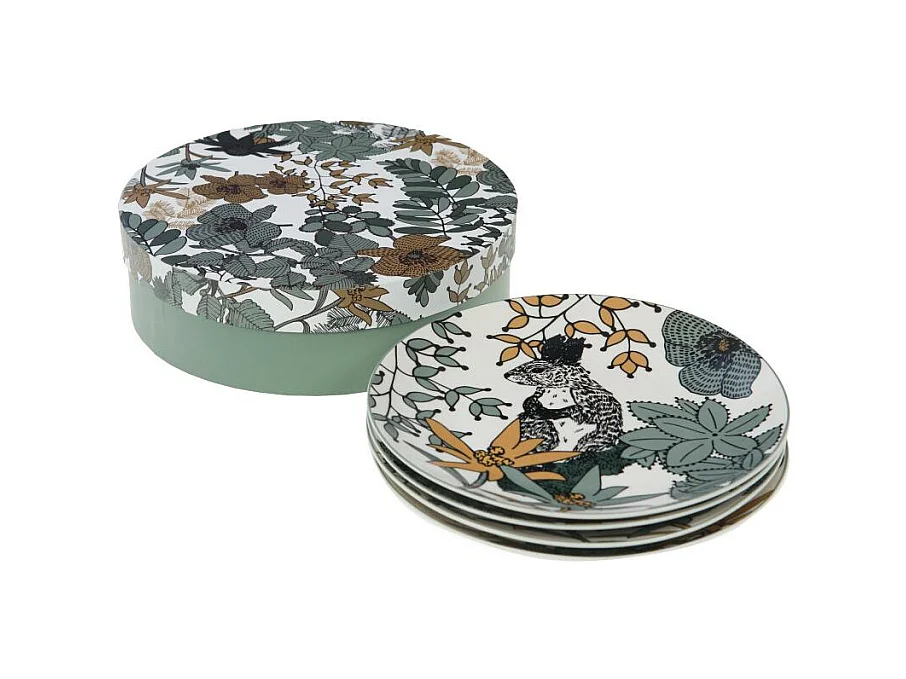Coffret de 4 assiettes à dessert Neva