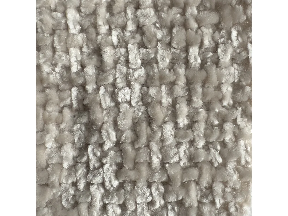 West - Canapé droit 3 places en tissu à forme arrondie - Écru