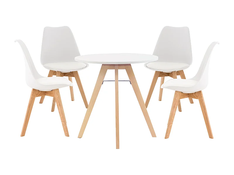 Ensemble de salle à manger - Table + 4 Chaises - Livik