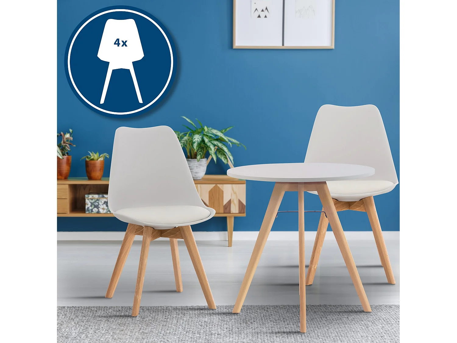 Ensemble de salle à manger - Table + 4 Chaises - Livik