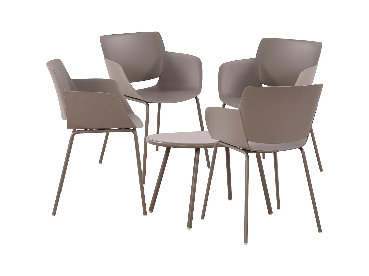 Ensemble de jardin - Table + 4 Chaises - Velvena