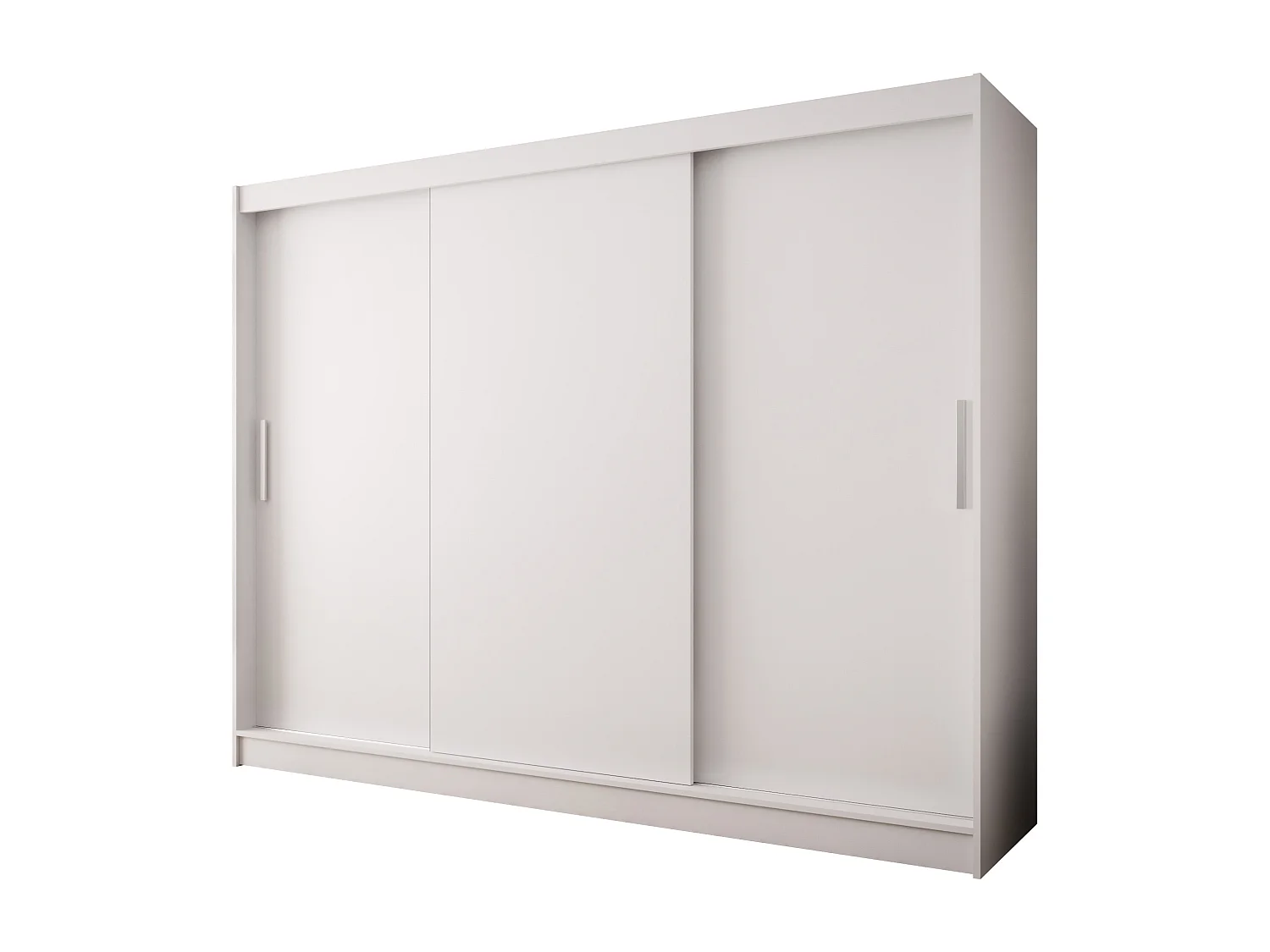 AUSTIN A2 Dreitüriger Schrank mit Schiebetüren, TOP PRODUKT 250cm Garderobe mit Kleiderstange/Regalböden, Verschieden Farben, Möbel vom Hersteller (Weiß)