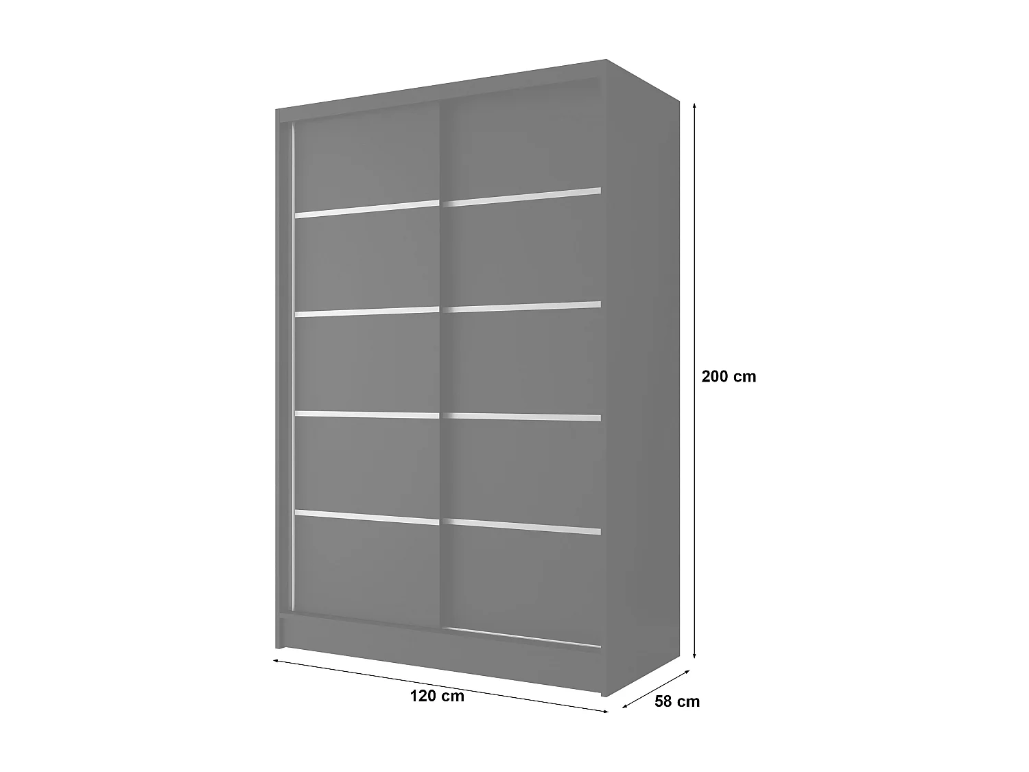 CHARLOTTE C4 Zweitüriger Schiebeschrank TOP PRODUKT 150cm Garderobe mit Kleiderstange/Regalböden, Verschieden Farben, Möbel vom Hersteller (Weiß/Sonoma)