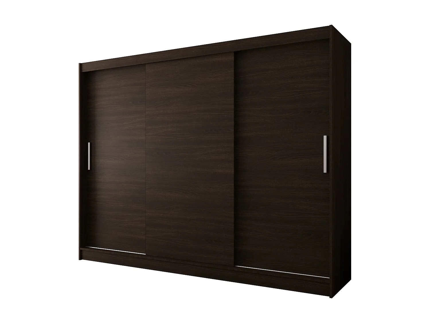 AUSTIN A2 Dreitüriger Schrank mit Schiebetüren, TOP PRODUKT 250cm Garderobe mit Kleiderstange/Regalböden, Verschieden Farben, Möbel vom Hersteller (Choco)