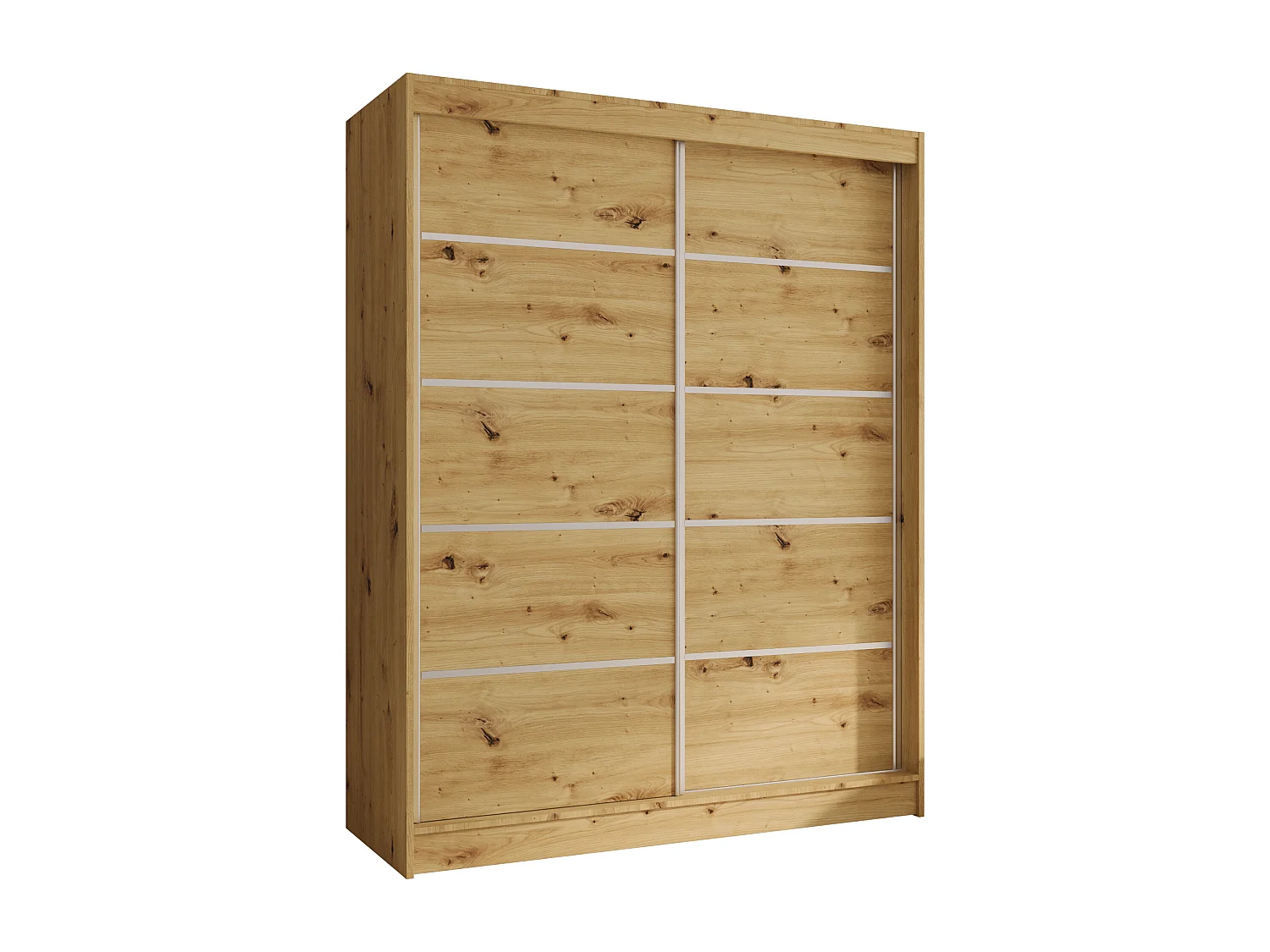 CHARLOTTE C4 Zweitüriger Schiebeschrank TOP PRODUKT 150cm Garderobe mit Kleiderstange/Regalböden, Verschieden Farben, Möbel vom Hersteller (Artisan)