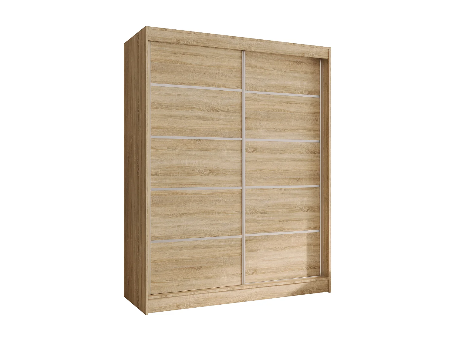 CHARLOTTE C4 Zweitüriger Schiebeschrank TOP PRODUKT 150cm Garderobe mit Kleiderstange/Regalböden, Verschieden Farben, Möbel vom Hersteller (Sonoma)