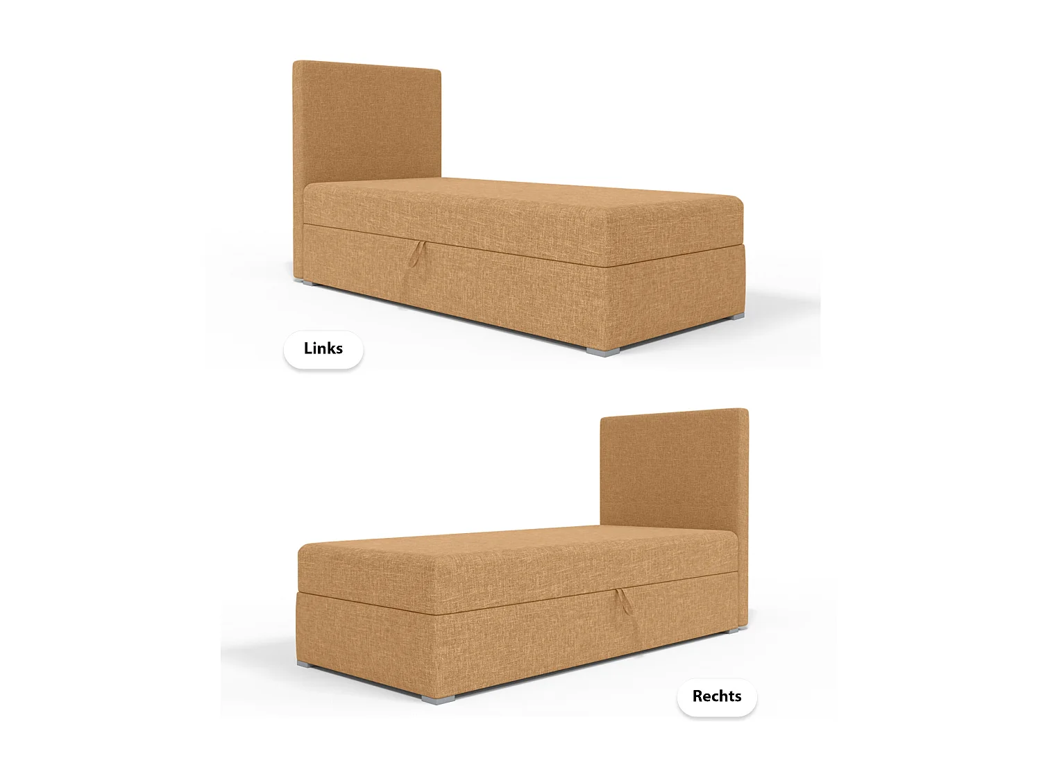 BOXBETT mit Bettkasten Kiberg Mini Basic 90x200 cm, Honigfarbe