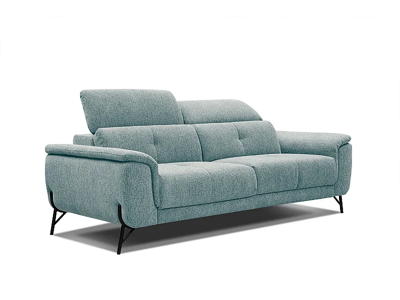 AVENA Sofa 3-Sitzer mit verstellbare Kopfstützen, mint