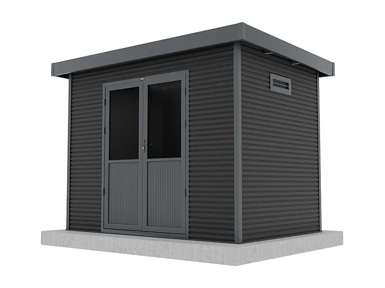 Casetta da giardino in legno composito Onyx 32 - 6m² - Grigio