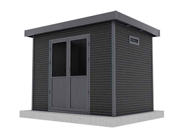 Casetta da giardino in legno composito Onyx 32 - 6m² - Grigio