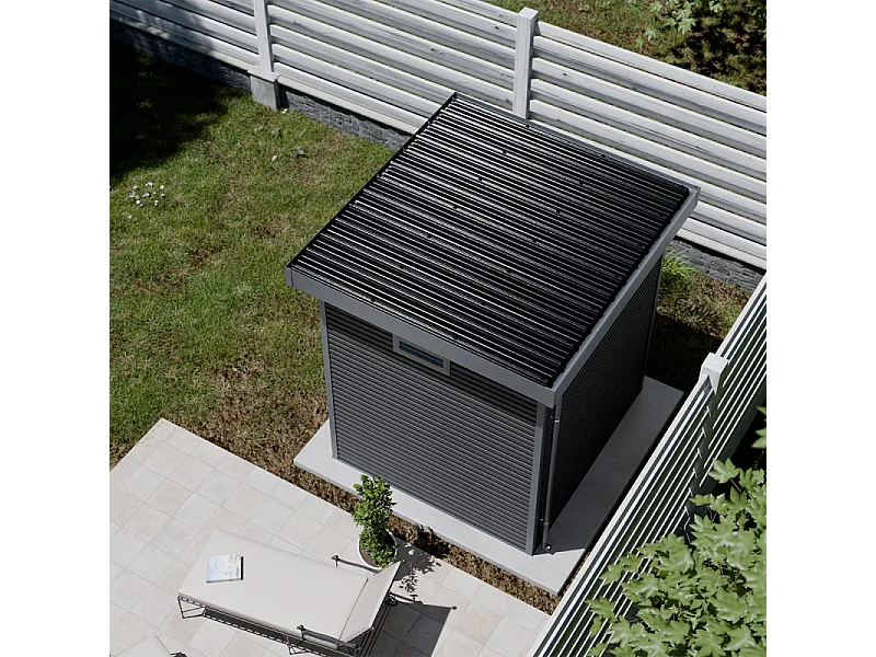 Casetta da giardino in legno composito Onyx 22 - 4m² - Grigio