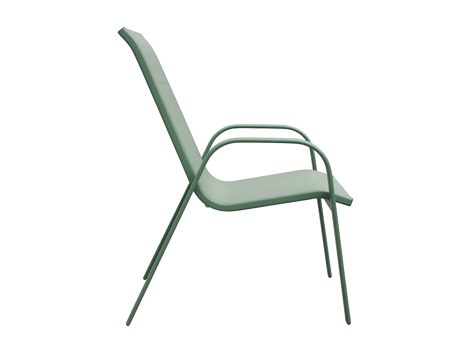 Set van 4 MARBELLA salie groene textilene stoelen - salie groen aluminium