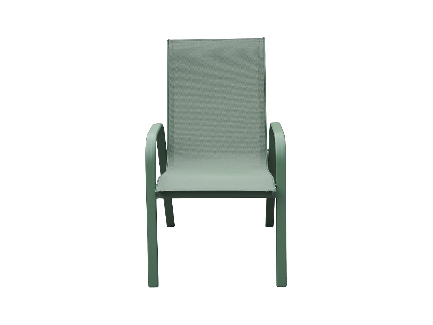 6er Set Stühle MARBELLA aus salbeigrünem Textilene - salbeigrünem Aluminium