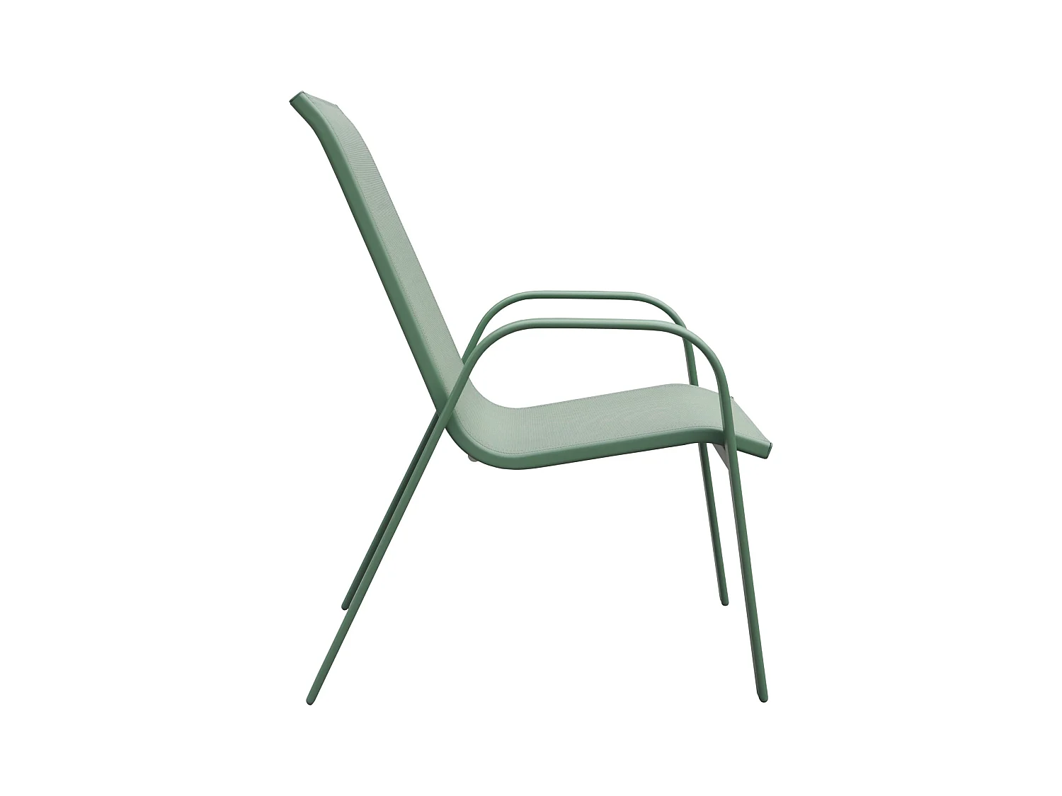 6er Set Stühle MARBELLA aus salbeigrünem Textilene - salbeigrünem Aluminium