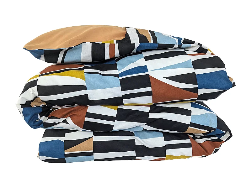 Housse de couette 240x220 cm pur coton PIETRO multicolore