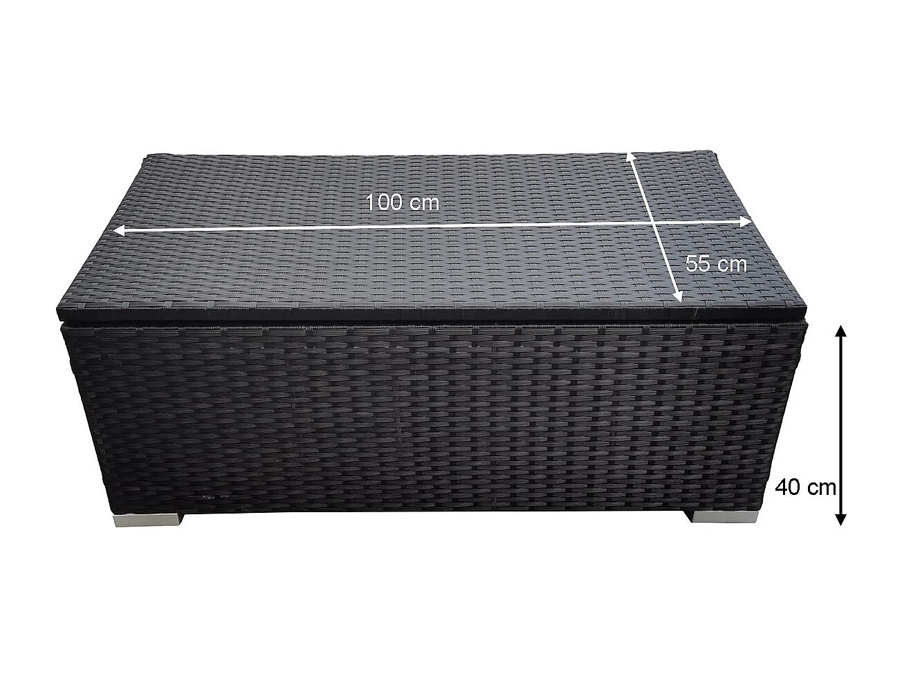 Coffre de jardin Malaga Noir