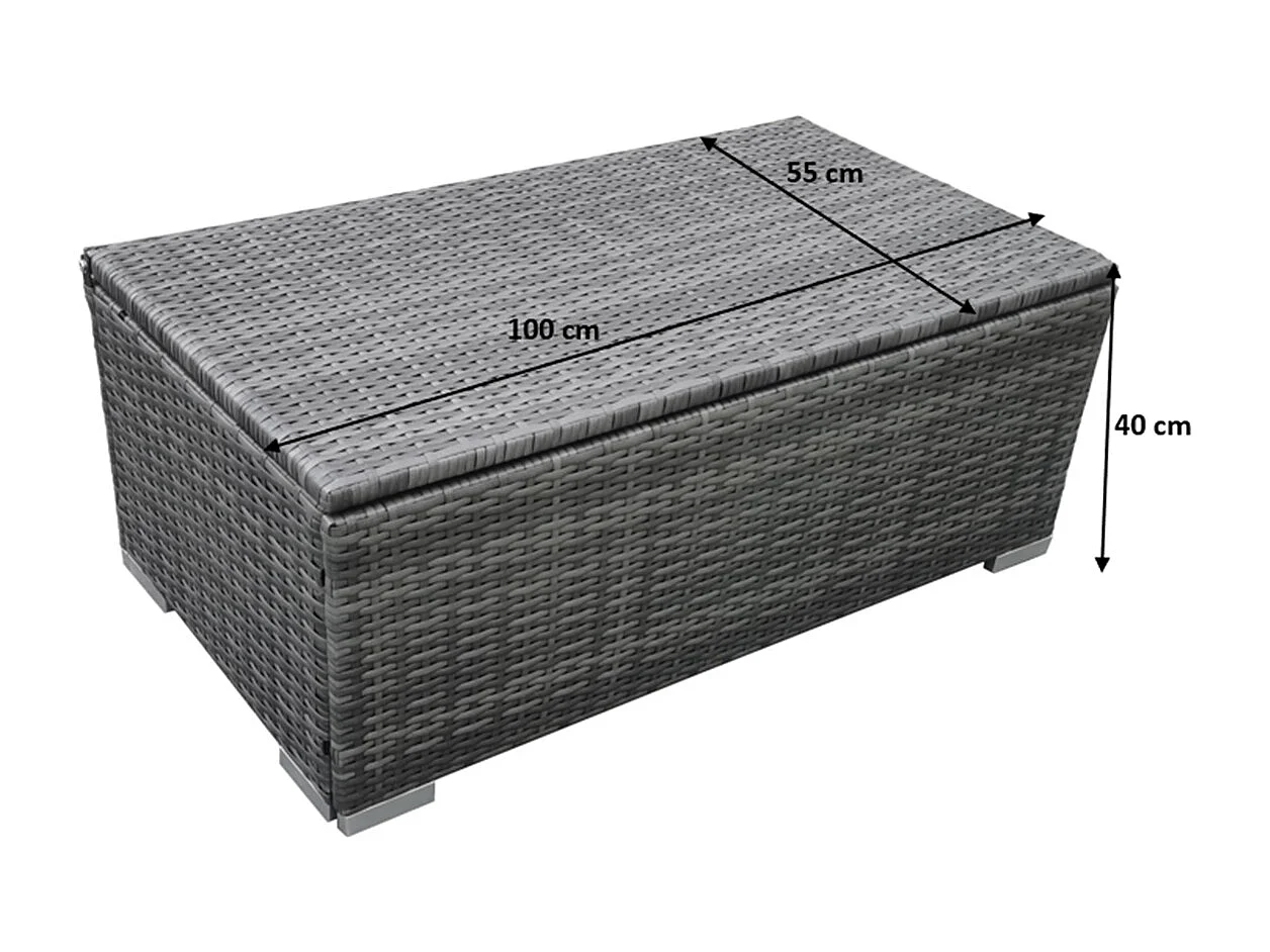 Coffre de jardin Malaga Gris