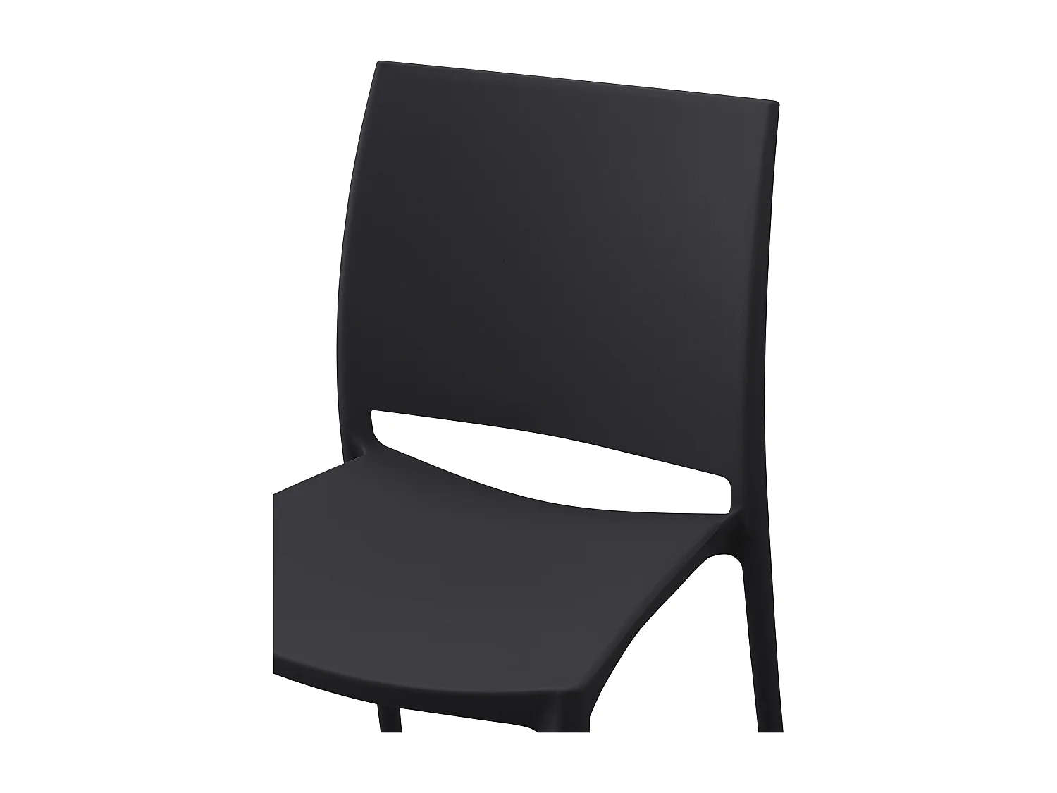 Chaises de jardin - Plastique - Noir - Meton