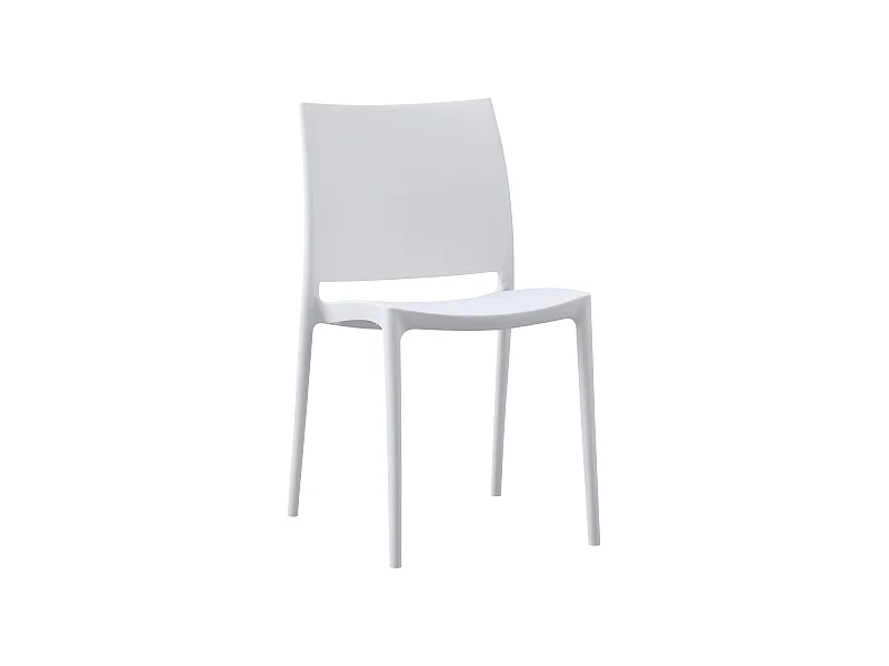 Chaises de jardin - Plastique - Blanc - Meton