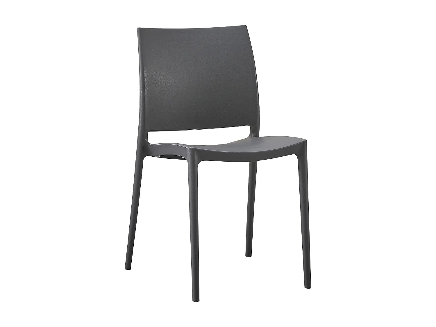 Chaises de jardin - Plastique - Gris foncé - Meton