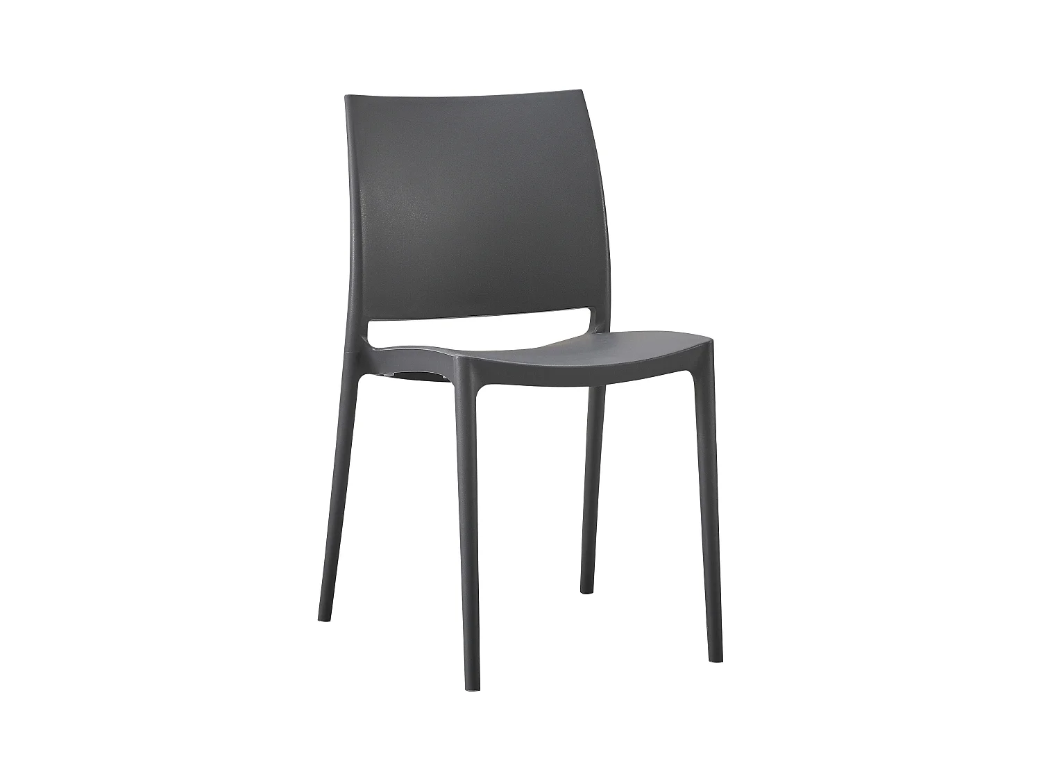 Chaises de jardin - Plastique - Gris foncé - Meton