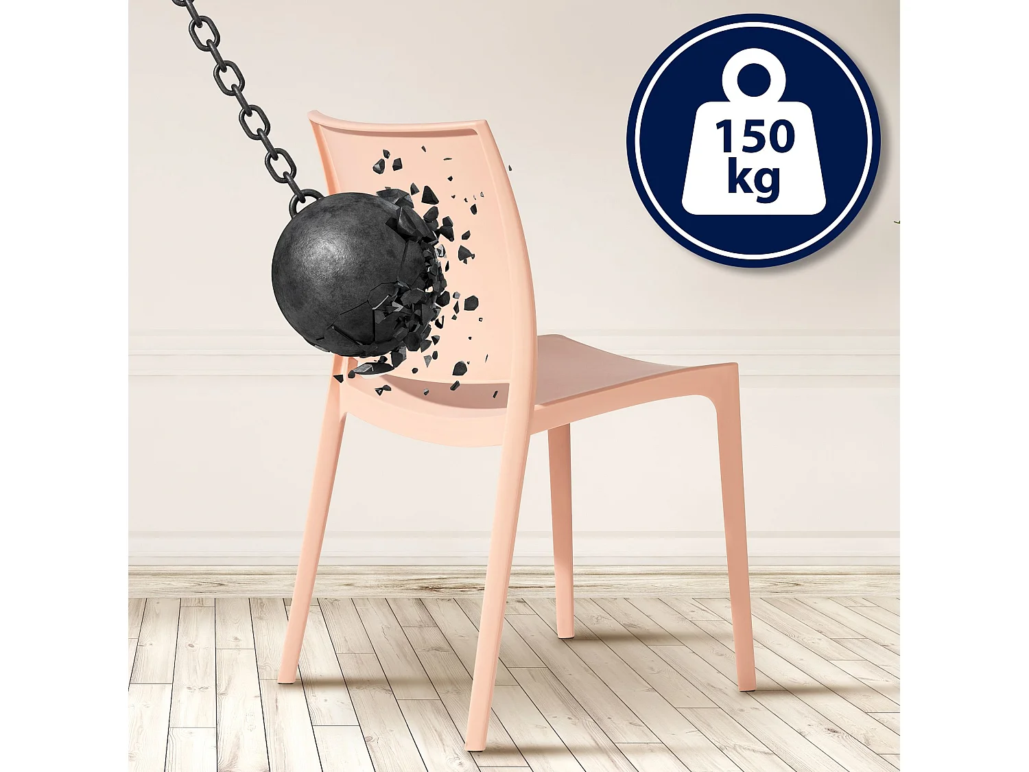 Chaises de jardin - Plastique - Pêche - Meton