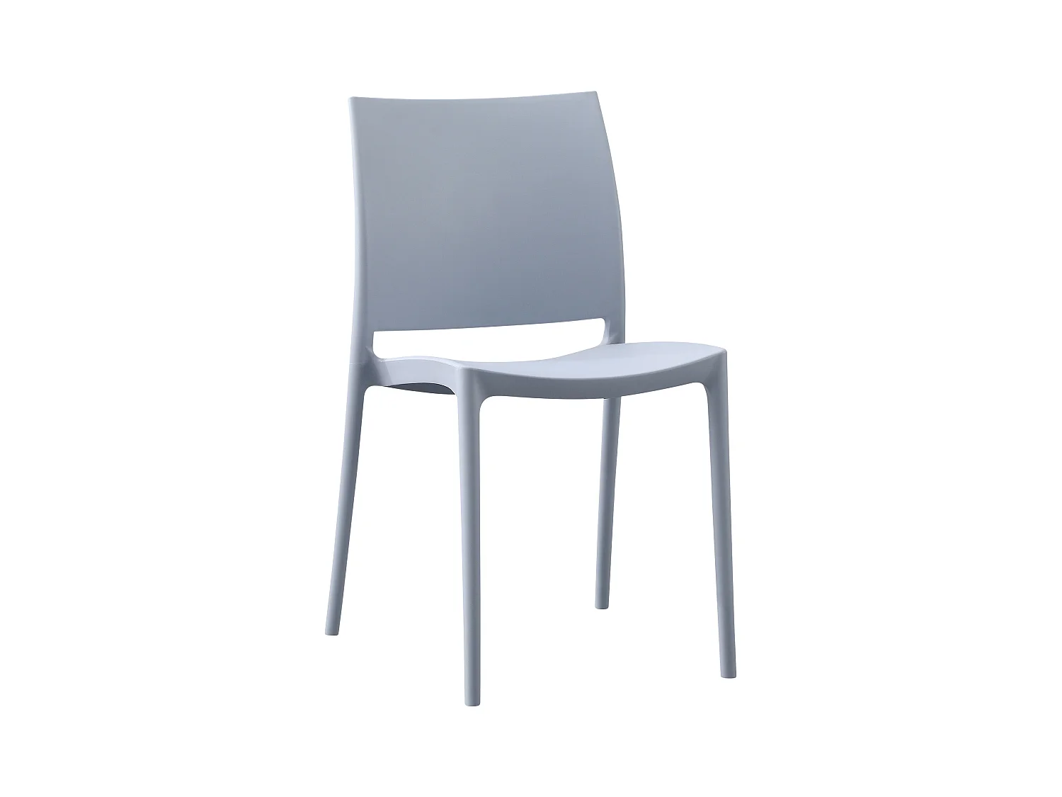 Chaises de jardin - Plastique - Gris clair - Meton
