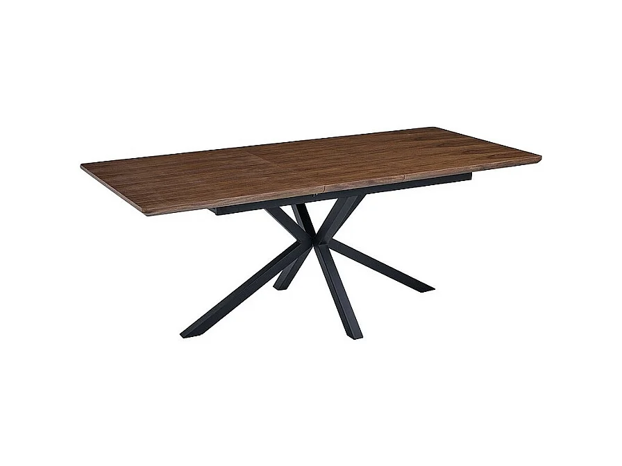 Table à manger extensible "Logan" - Marron noyer - L160(200) x l 90 cm