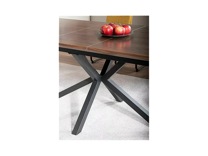 Stół rozkładany LOGAN 160(200)x90 orzech/czarny mat