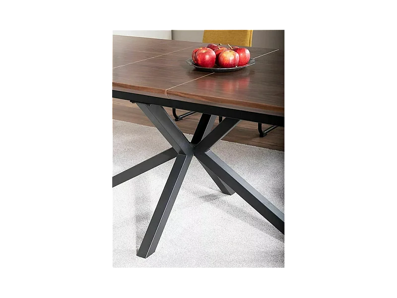 Stół rozkładany LOGAN 160(200)x90 orzech/czarny mat