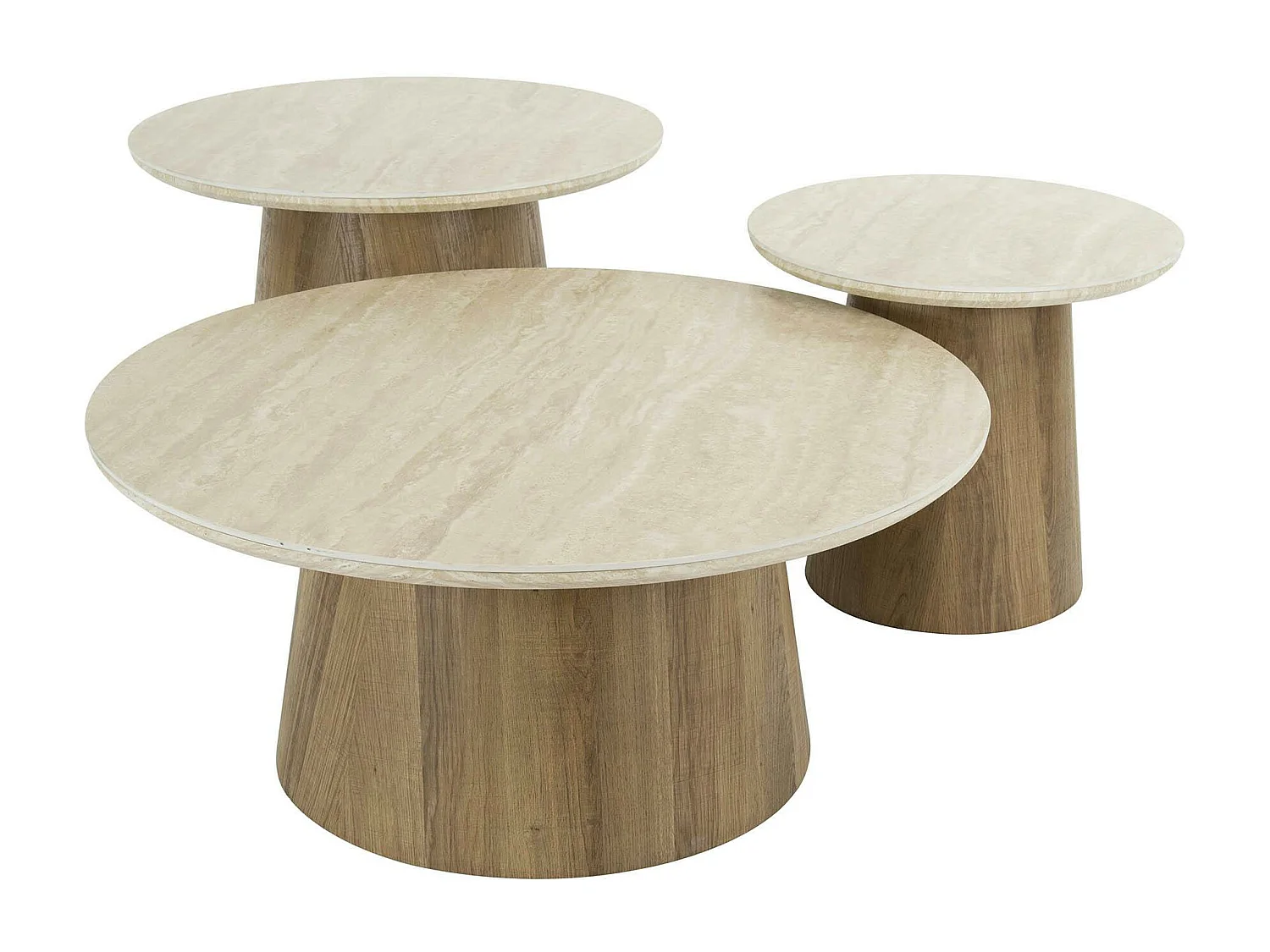 Table basse ronde en céramique (set de 3) ASCOLI