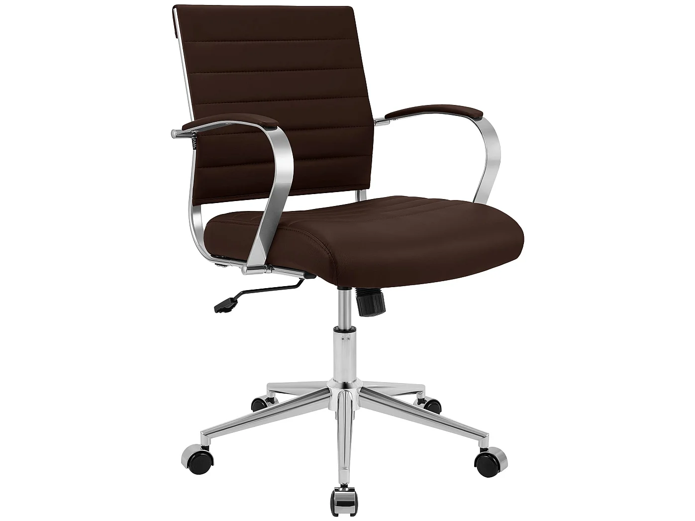 Chaise de bureau - Véritable cuir - Marron - Oakland