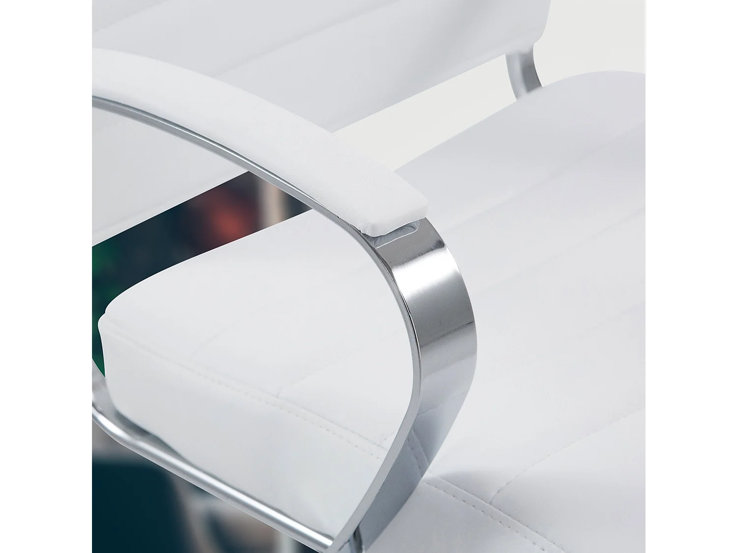 Chaise de bureau - Similicuir - Blanc - Oakland